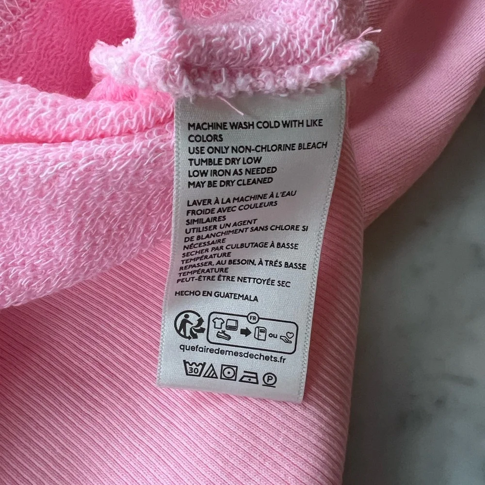 NWT Free People We The Free Camden Cropped Sweatshirt Pink Flame Sz Medium - Picture 8 of 13